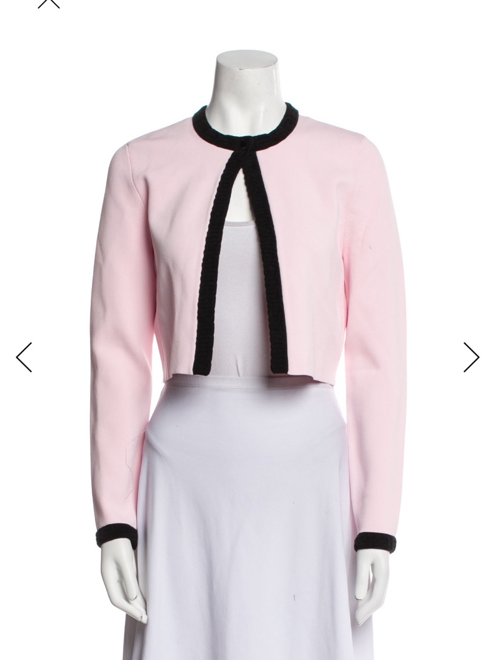 Alexander Wang Soft Pink and Black Crop Jacket Size L